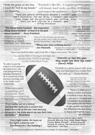 American Football Quotes – Poster von BK-Poster