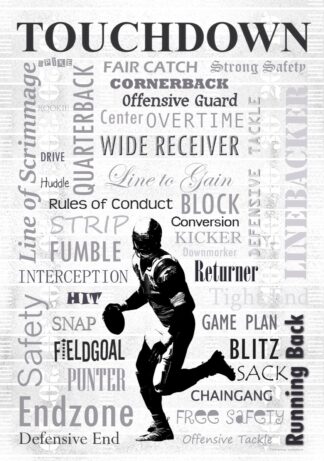 American Football Touchdown – Poster von BK-Poster