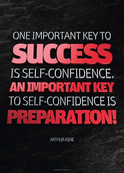 Poster arthur ashe - one important key to success