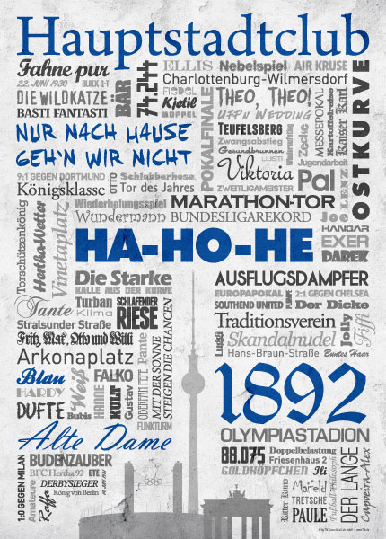Poster Wörterposter Fußball Berlin