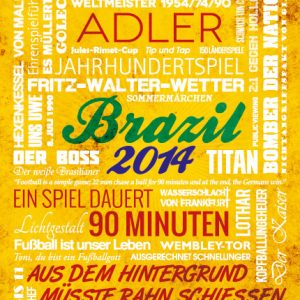 Wörterposter Fußball Brazil 2014