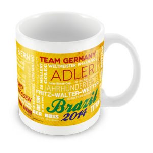 Tasse Wörter Fußball Brazil 2014