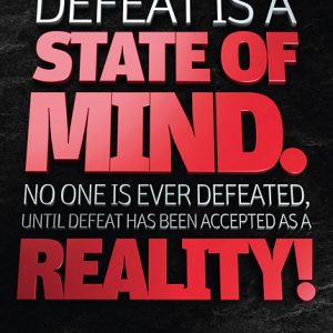 Poster bruce lee - defeat is a state of mind