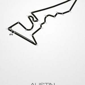 Poster Formel 1 Strecke USA Austin