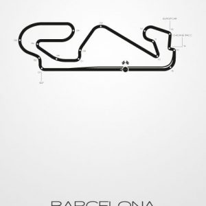 Poster Formel 1 Strecke Spanien Barcelona