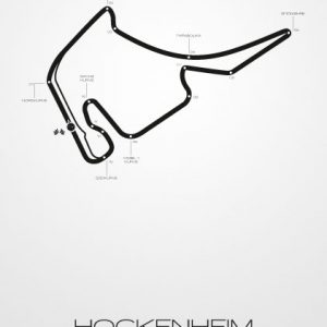 Poster Formel 1 Strecke Deutschland Hockenheim