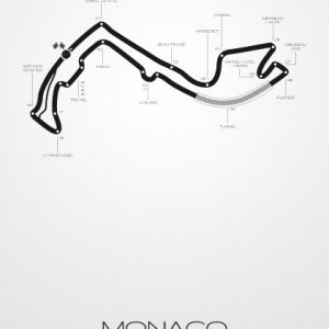 Poster Formel 1 Strecke Monaco