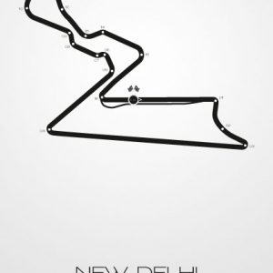 Poster Formel 1 Strecke Indien New Delhi