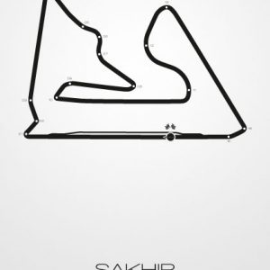 Poster Formel 1 Strecke Bahrain Sakhir