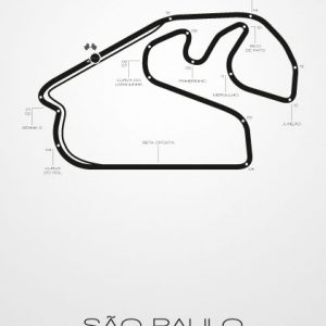 Poster Formel 1 Strecke Brasilien Sao Paulo