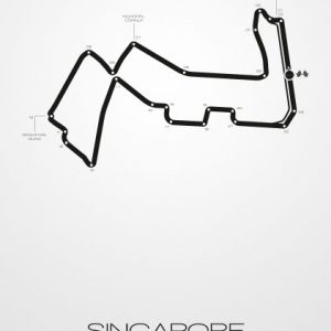 Poster Formel 1 Strecke Singapore