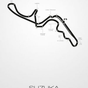 Poster Formel 1 Strecke Japan Suzuka