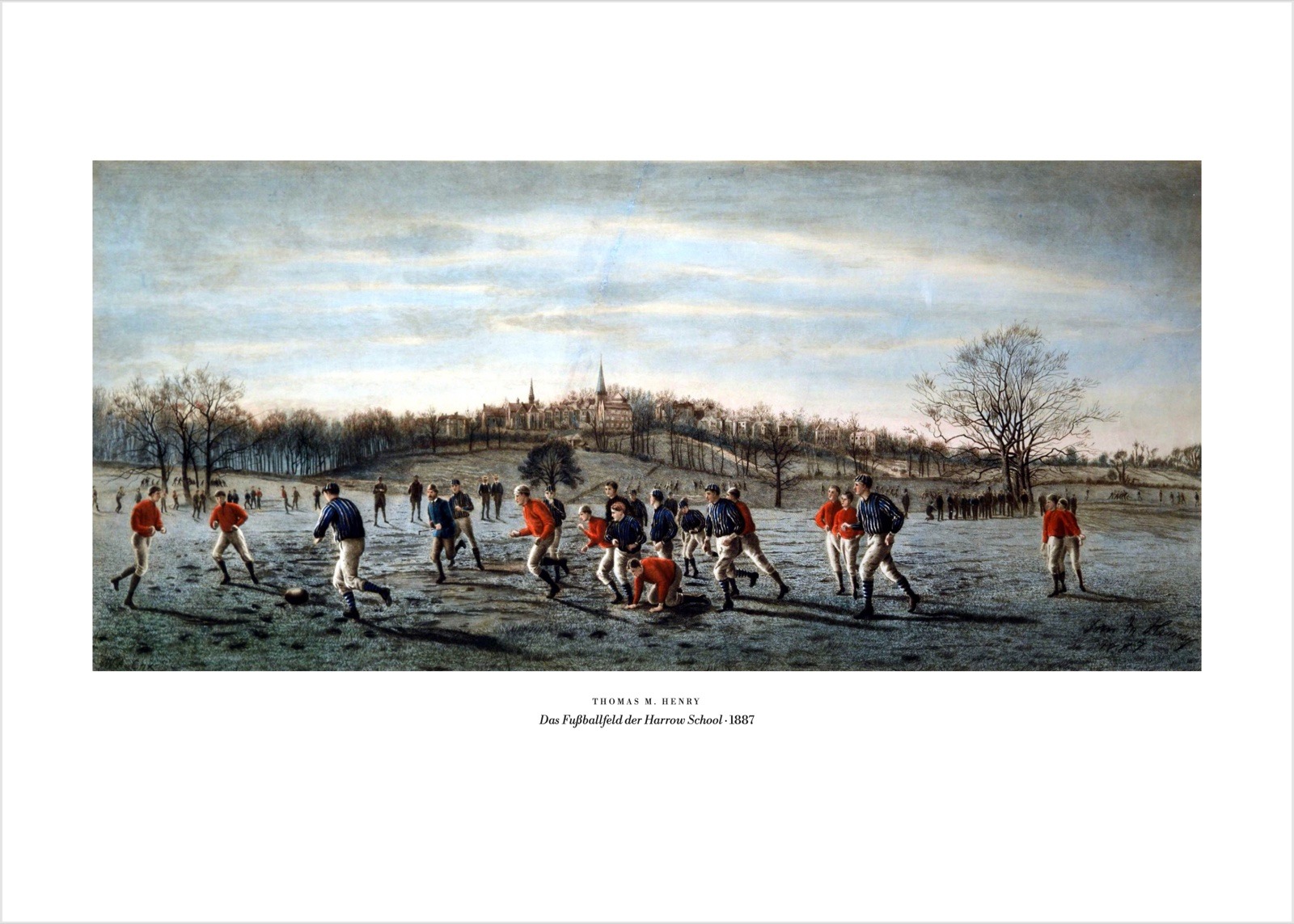 Harrow School – Fußball 1887 | Poster 1 Harrow School – Fußball 1887 – Kunstdruck als Poster