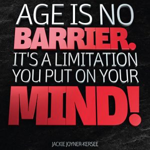 Poster jackie joyner-kersee - age is no barrier