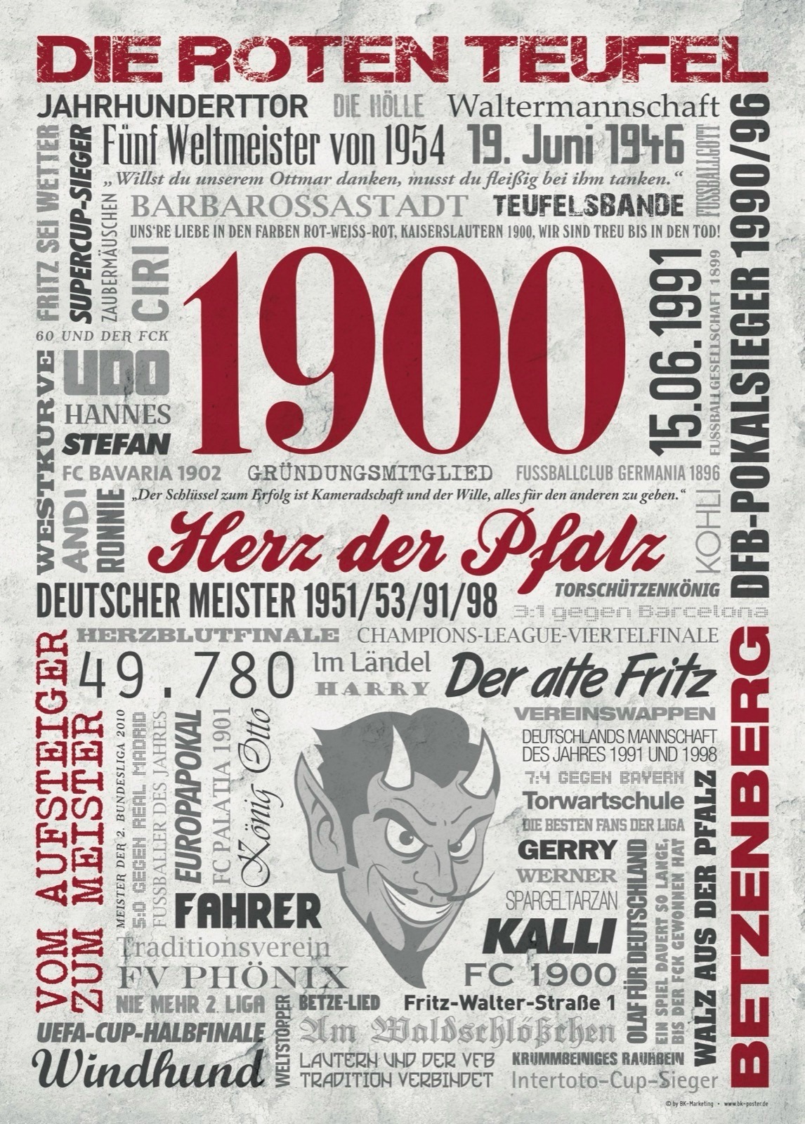 Kaiserslautern Wörterposter – Poster und Leinwand 1 Kaiserslautern Wörterposter – Poster von BK-Poster