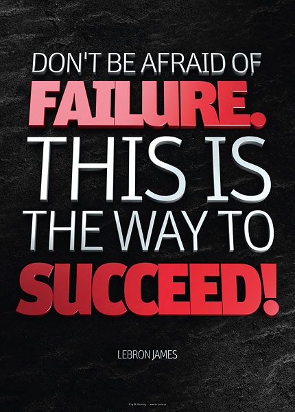Poster lebron james - dont be afraid of failure