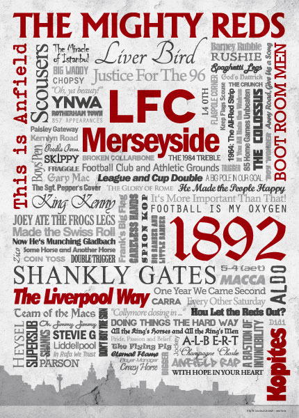 Wörterposter Fußball Liverpool