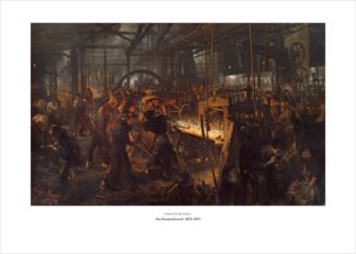 Adolph Menzel – Das Eisenwalzwerk – Kunstdruck als Poster