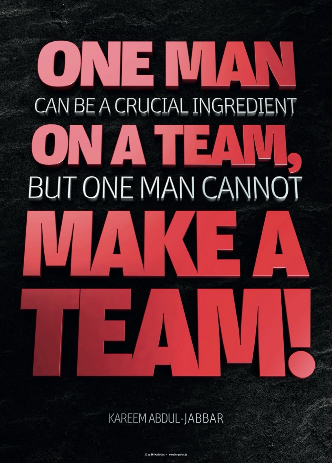Kareem Abdul-Jabbar – A crucial ingredient | Poster und Leinwand 1 Kareem Abdul-Jabbar – Poster von BK-Poster