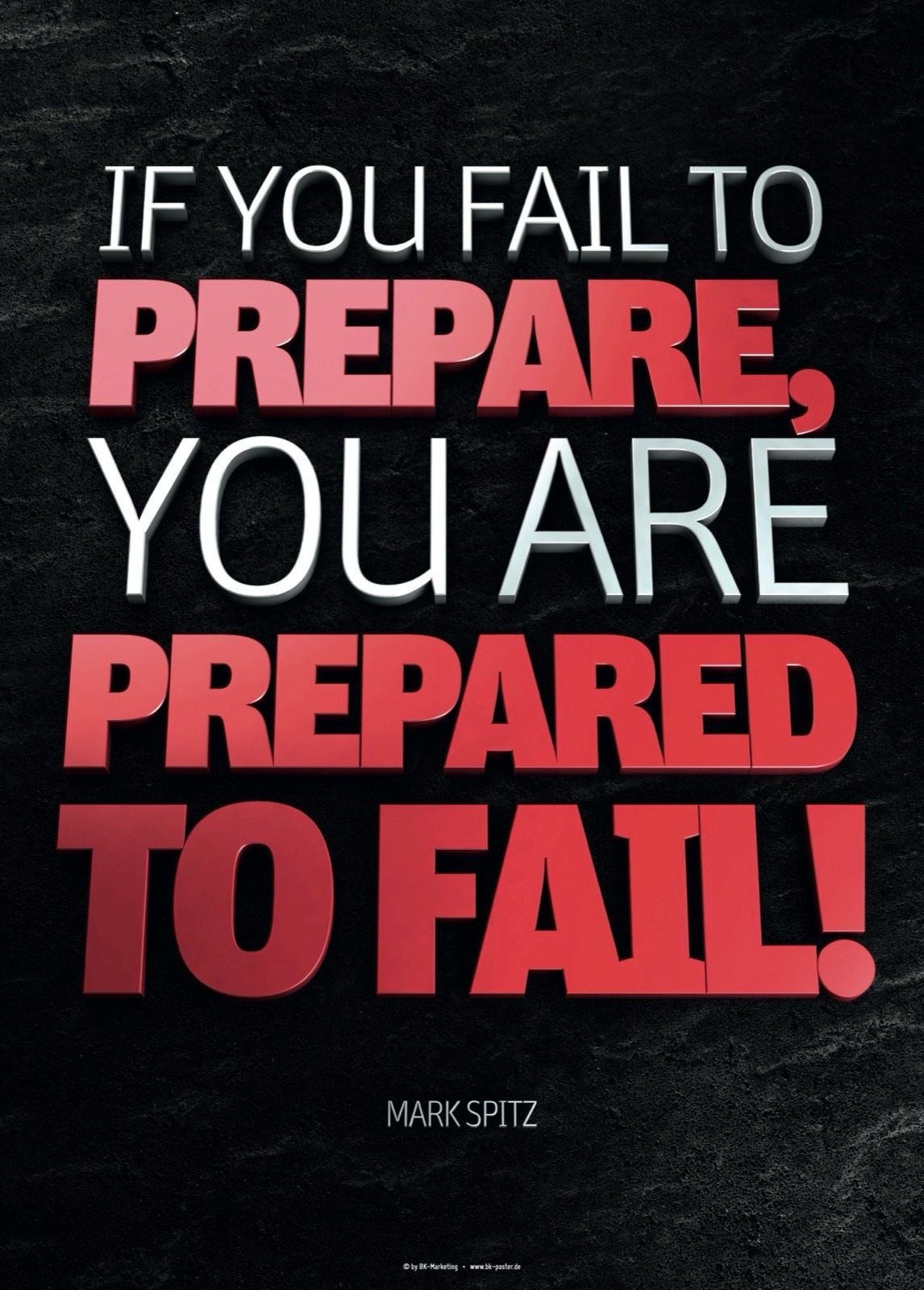 Mark Spitz – If you fail to prepare | Poster und Leinwand 1 Mark Spitz – Poster von BK-Poster