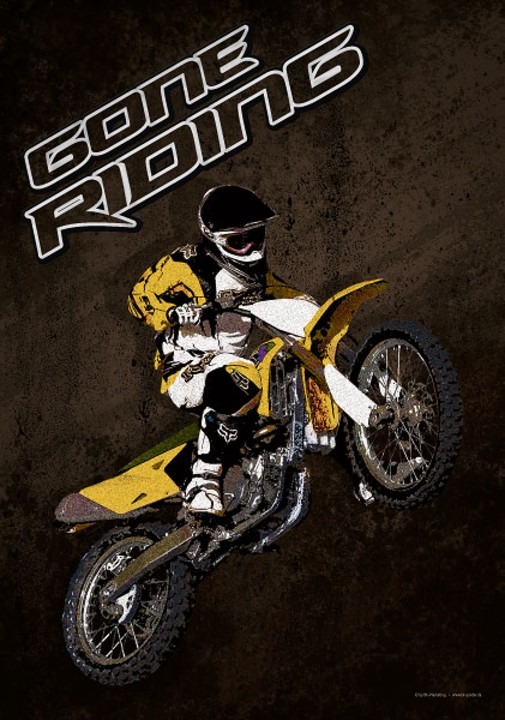 Gone Riding Motocross – Poster und Leinwand 1 Poster Motocross