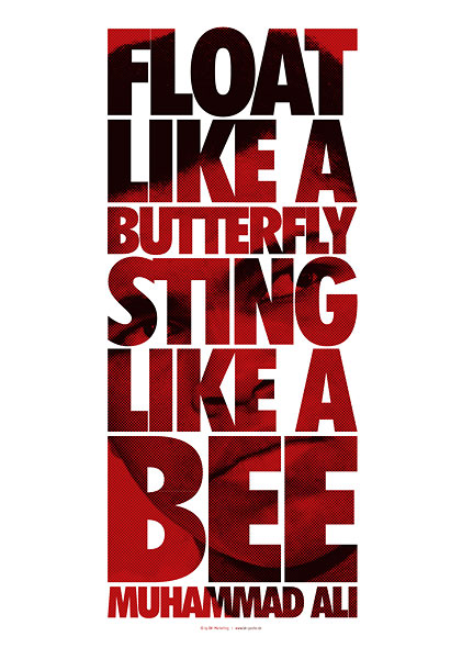 Poster Float like a butterfly - Muhammad Ali