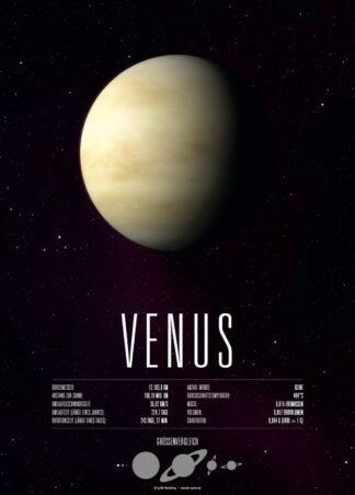 Sonnensystem: Der 2. Planet Venus – Poster von BK-Poster