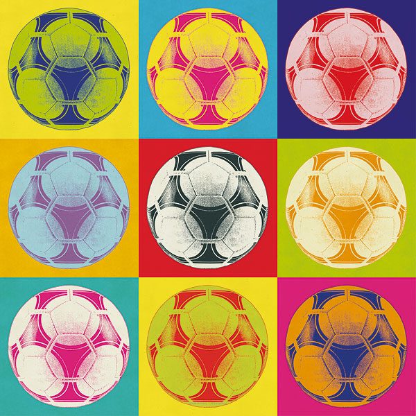Poster Popart Fußball