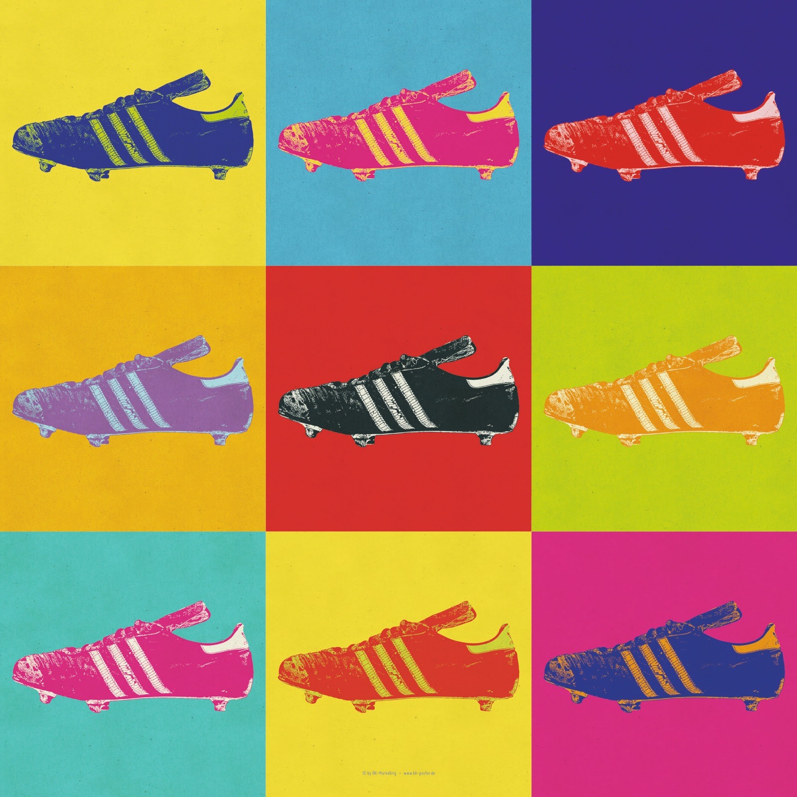 Pop Art Fußballschuh WM 1982 – Poster und Leinwand 1 Pop Art Fußballschuh WM 1982 – Poster von BK-Poster
