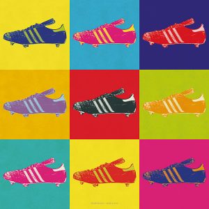 Poster Popart Fußballschuh