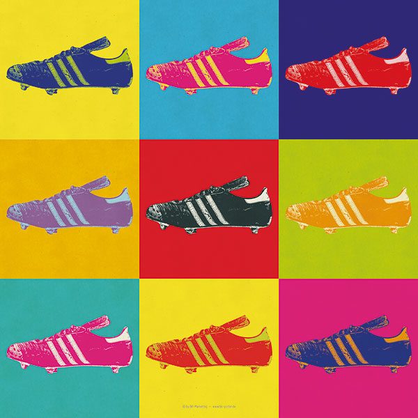 Poster Popart Fußballschuh