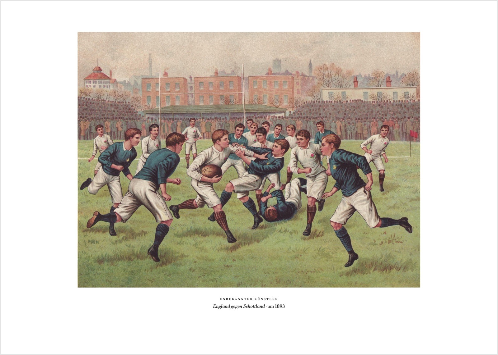 Rugby – England gegen Schottland | Poster und Leinwand 1 Rugby – England gegen Schottland – Kunstdruck als Poster