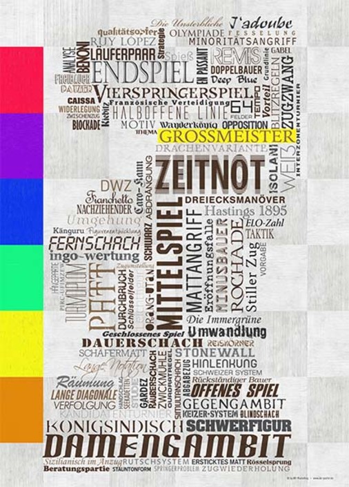 Schach mit Farbe – Poster und Leinwand 1 Schachposter mit Farbe