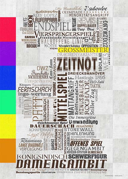 Schachposter mit Farbe