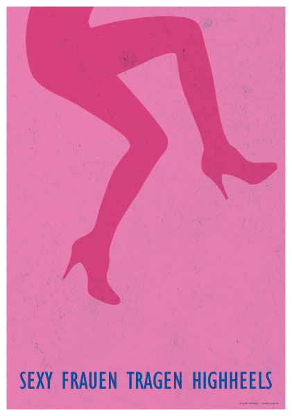 Poster Sexy Frauen tragen High Heels