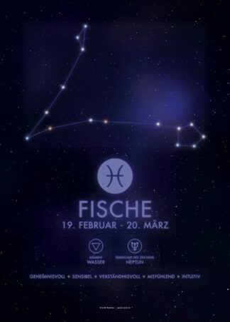 Sternzeichen Fische – Poster von BK-Poster