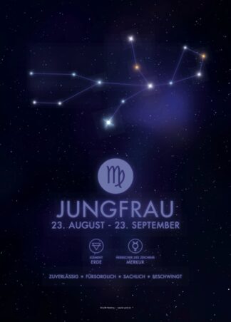 Sternzeichen Jungfrau – Poster von BK-Poster