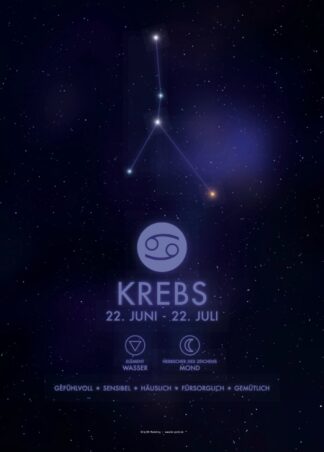Sternzeichen Krebs – Poster von BK-Poster