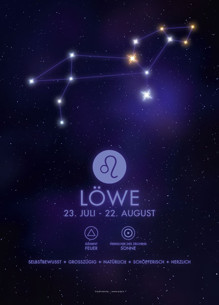 Poster Sternzeichen Löwe