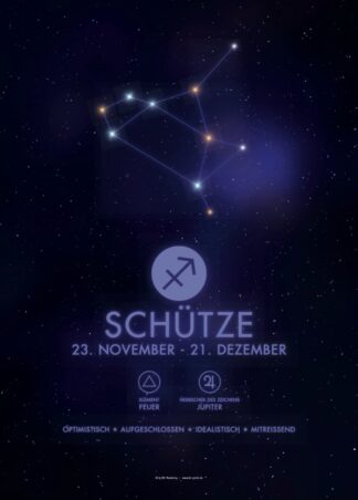 Sternzeichen Schütze – Poster von BK-Poster