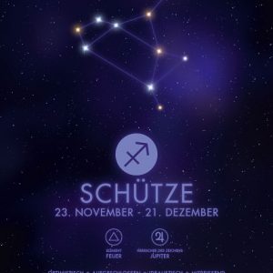 Poster Sternzeichen Schütze