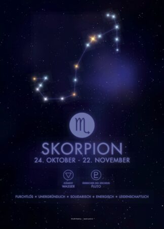 Sternzeichen Skorpion – Poster von BK-Poster