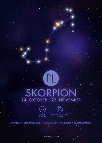 Poster Sternzeichen Skorpion