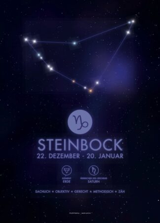 Sternzeichen Steinbock – Poster von BK-Poster