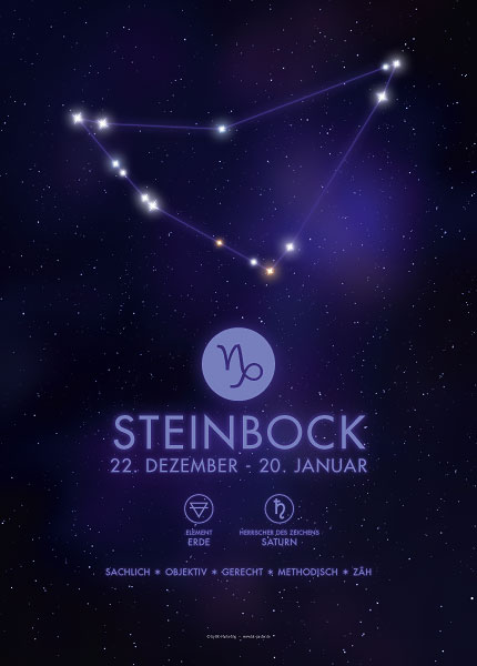 BK-Poster Steinbock Sternzeichen -