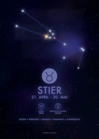 Sternzeichen Stier – Poster von BK-Poster