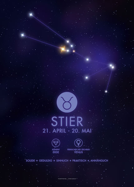 Poster Sternzeichen Stier