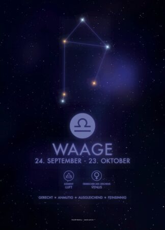 Sternzeichen Waage – Poster von BK-Poster