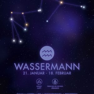 Poster Sternzeichen Wassermann