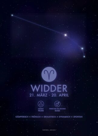 Sternzeichen Widder – Poster von BK-Poster